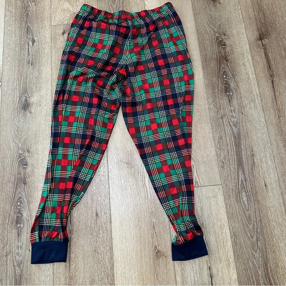 Dearfoams Cozy Comfort Womens Navy Green & Red Plaid Jogger Pajama Pant Sz M GUC - Picture 8 of 8
